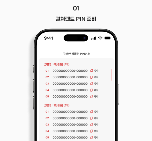 01 컬쳐랜드 PIN 준비