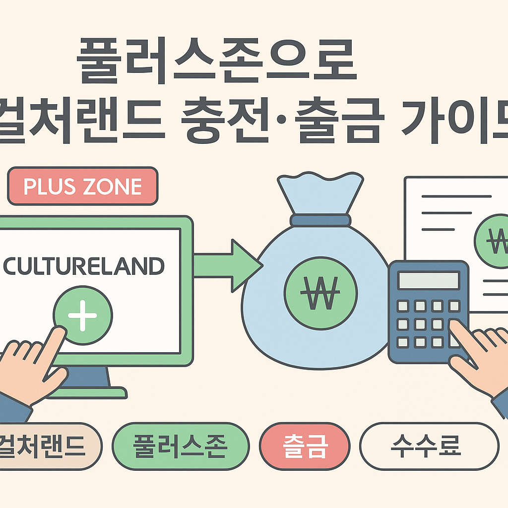 플러스존으로 컬쳐랜드 충전·출금 가이드